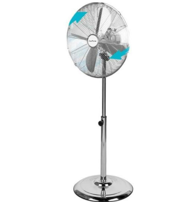 Cooltone 16" Inch Round Metal Floor Standing Fan 0123?F35