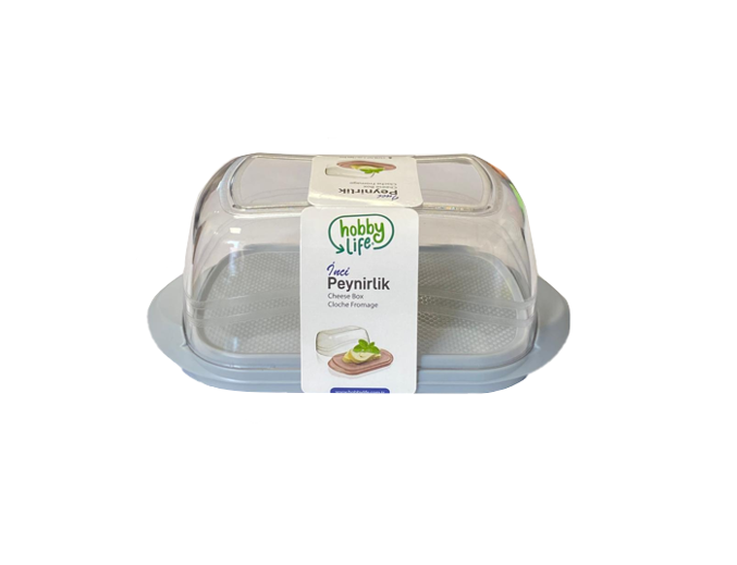 Hobby Plastic Pearl Butter / Cheese Storage Container Dish 18.5 x 7 x 10cm Assorted Colours 031229