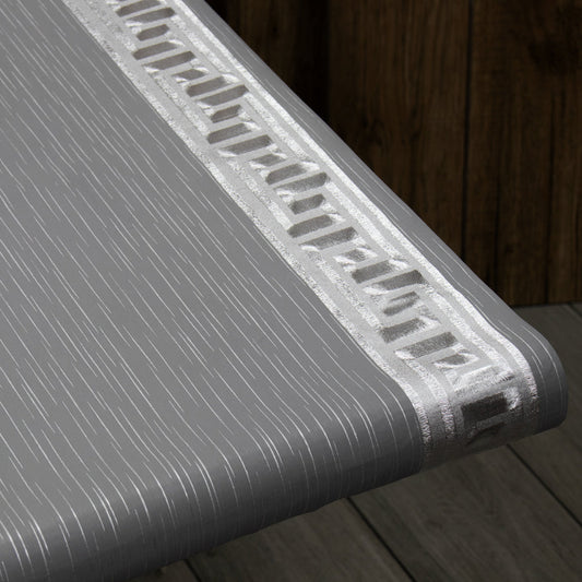 Durane Plastic Table Cover Roll Grey Silver Pattern Design 1.37 x 20m DR-8351D 10267 (Big Parcel Rate)