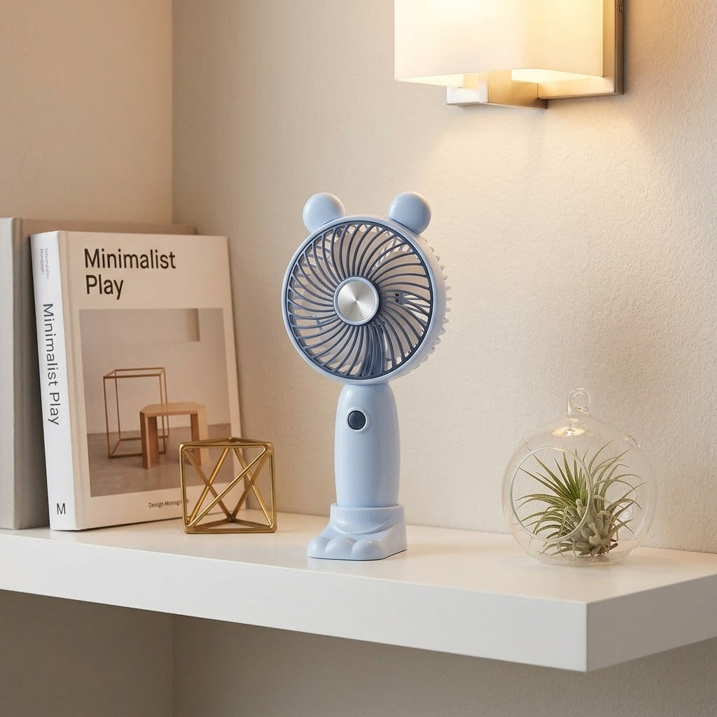 Mini Fan 21 x 11 x 5cm, 150g – Compact Cooling Solution, SKU 8230