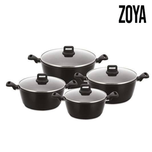 SQ Professional Zoya Forged Stockpot Set of 4 Black 11709 (Big Parcel Rate)