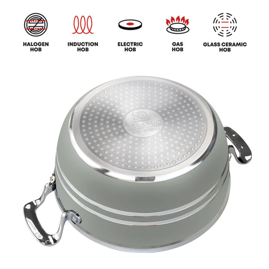 SQ Professional Seramiq Mianra Diecast Stockpot Set of 5 Moonstone 11725 (Big Parcel Rate)