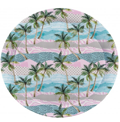 Melamine Round Serving Tray Size 2 Assorted Designs ALB1830