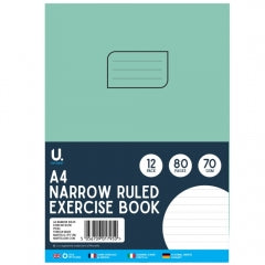 A4 Narrow Ruled Exercise Book 29.7x21x0.5cm 170g SKU P1044