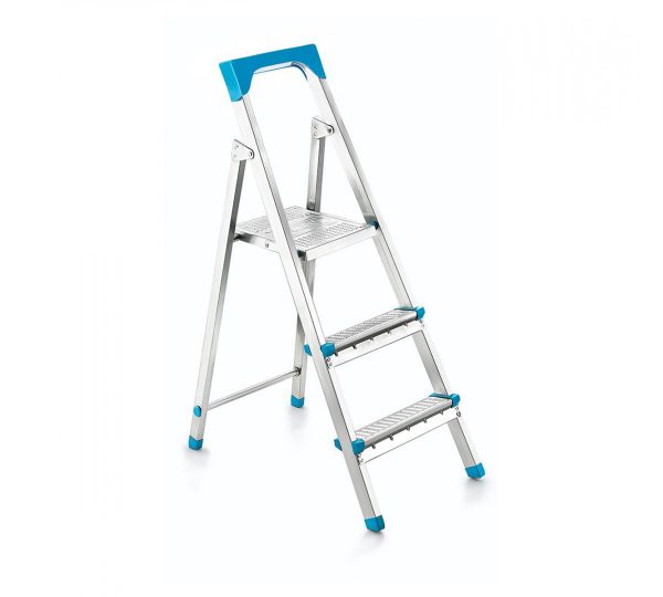 2 + 1 Multipurpose Metal Indoor Outdoor Step Ladder 11002 l3s (Big Parcel Rate)