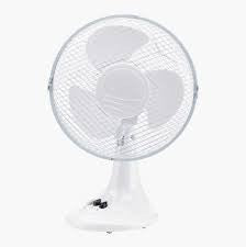 12'' White Status Desk Fan 3 Speed Settings Oscillating Adjustable Fan S12DESKFAN