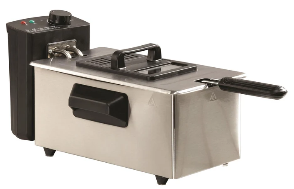 3L Deep Fat Fryer Stainless Steel Adjustable Temperature Control Viewing Window SKU SDA1550GE