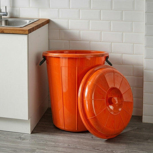 100L Plastic Eco Storage Drum Bin Bucket with Dual Side Handles, Assorted Colours – SKU Eco10000