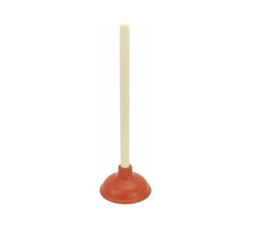 Bathroom Sink Toilet Plunger with Wooden Handle 40 cm 2575 / BB0711 A (Parcel Rate)