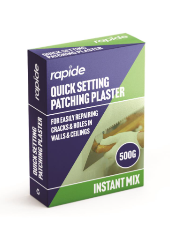 Rapide Patching Plaster Instant Mix Quick Setting Lasting Repairs 600g 3129A (Parcel Rate)