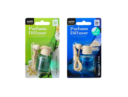 Car Air Freshener Glass Bottle Diffuser Hanger 8ml Assorted Scents 324203