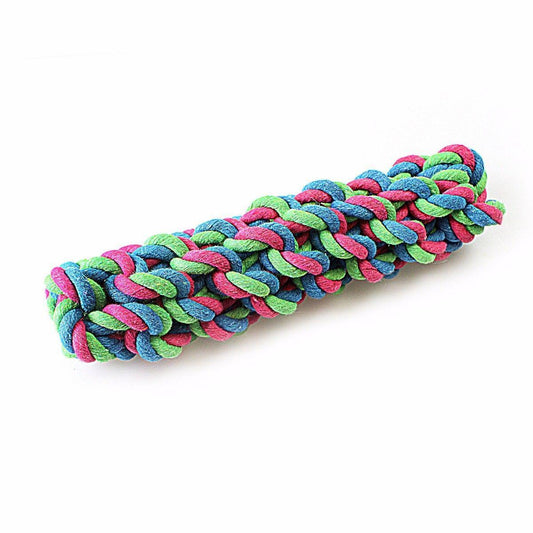 Pet Dog Toy Tough Twisted Chewable Knot Assorted Colours 4102 (Parcel Rate)
