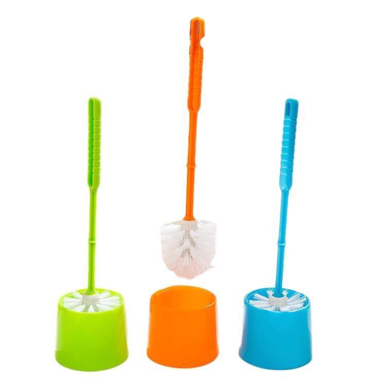 Plastic Bathroom Toilet Brush with Holder Stand 34.5 cm Assorted Colours 4648