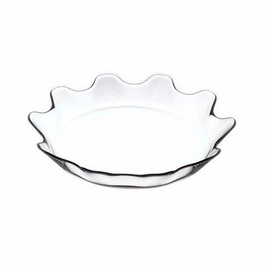 PB Patisserie Round Fancy Glass Fruit Serving Plate 32cm 10442 (Parcel Plus Rate)