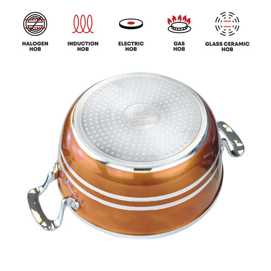 SQ Professional Seramiq Mianra Diecast Stockpot Set of 5 Axinite 4925 (Big Parcel Rate)