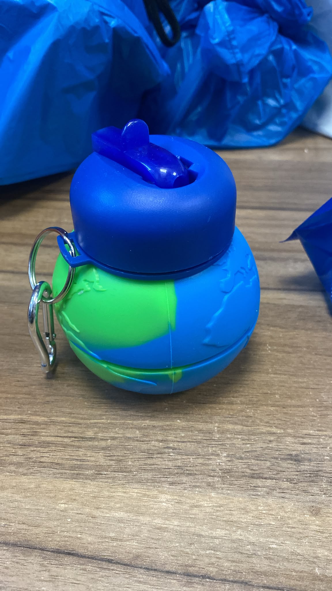 Space-Saving Collapsible Water Bottle – Globe Design, 500ml Assorted Designs SKU 7903
