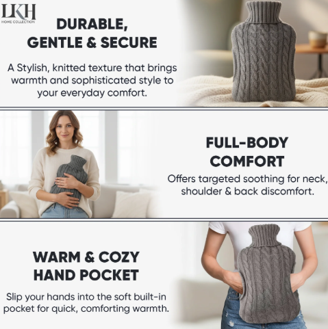 Hot Water Bottle-2L+Cover+Pocket SKU 9244