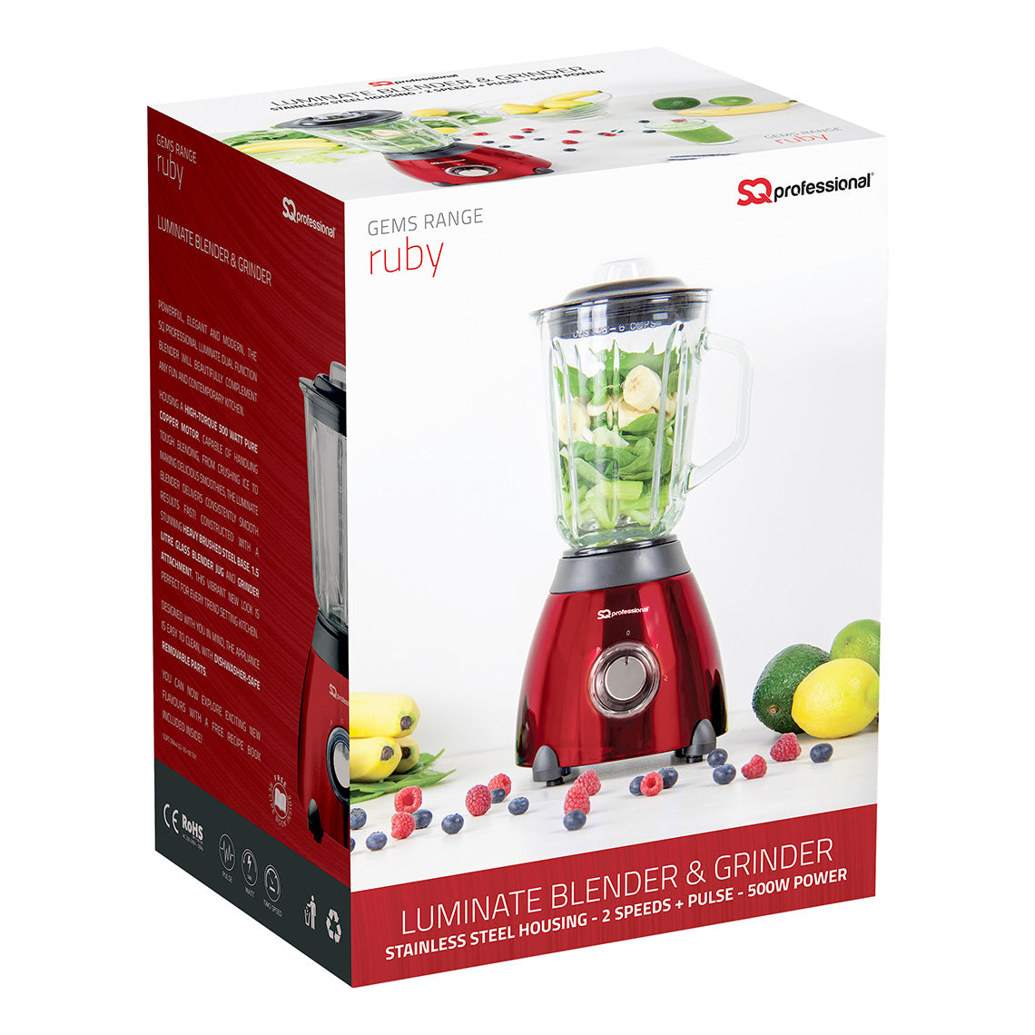 SQ Professional Luminate Blender and Grinder 500W Ruby 5944 / 2463