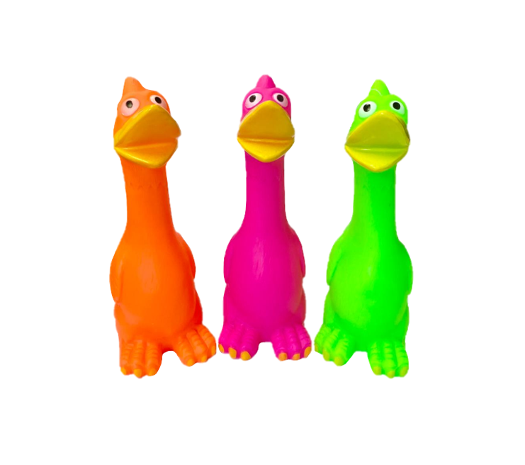 Pets Dog Toy Squeaky Chicken Bird 17cm Assorted Colours 5037 (Parcel Rate)
