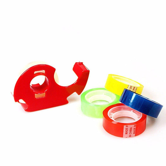 Pack of 6  Coloured Stationery Tape with 1 Dispenser Assorted Colours 3269 (Large Letter Rate)