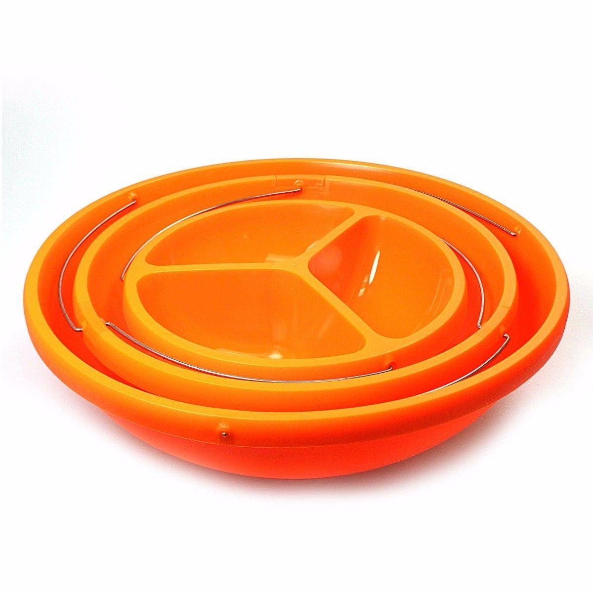 Plastic Twist Fold Party Food Serving Bowl 3 Tiers Assorted Colours 4512 (Parcel Rate)