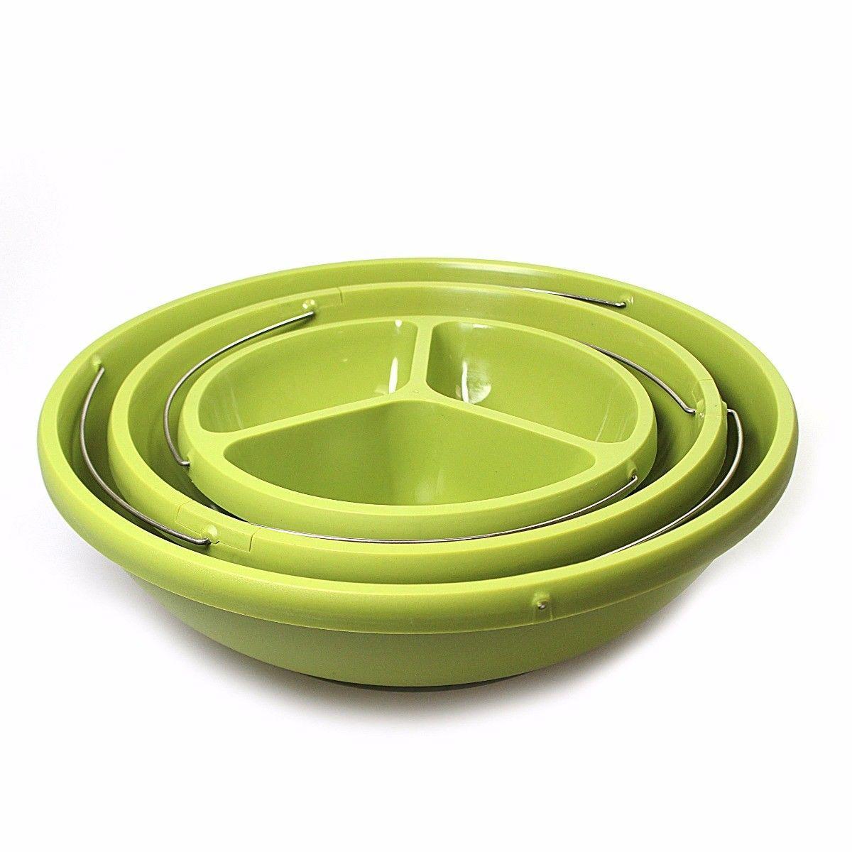 Plastic Twist Fold Party Food Serving Bowl 3 Tiers Assorted Colours 4512 (Parcel Rate)