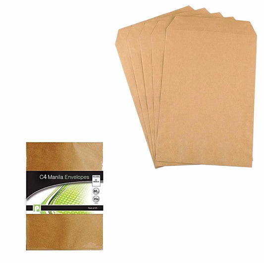 12 Pack Manila C4 Envelopes Office Supplies Home Use Envelopes P2208 (Large Letter Rate)