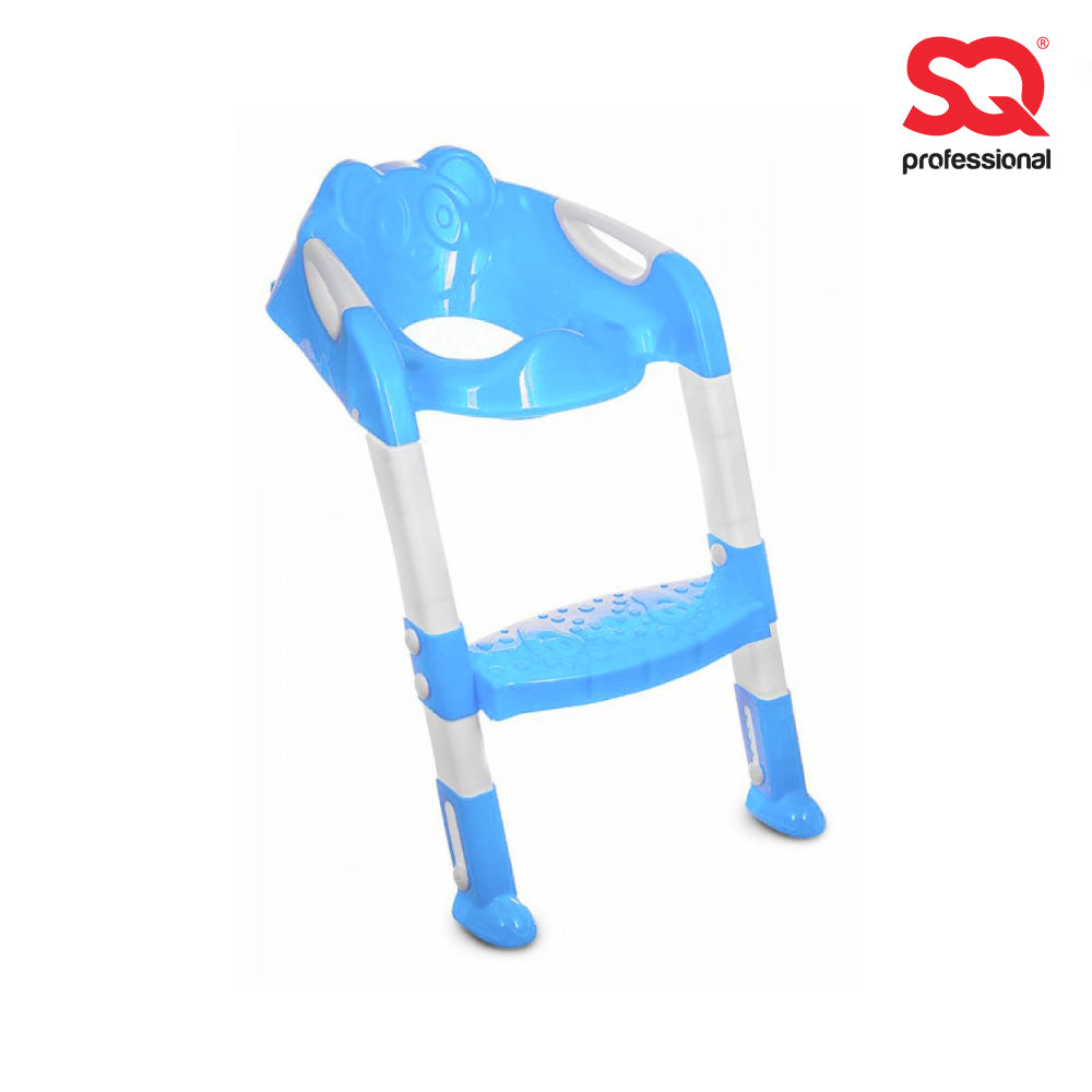 SQ Professional Plastic Children's Teddie Toilet Seat Ladder 59cm Blue 5826 / P97451 (Big Parcel Rate)