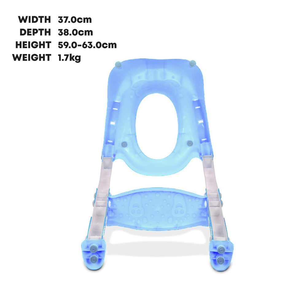 SQ Professional Plastic Children's Teddie Toilet Seat Ladder 59cm Blue 5826 / P97451 (Big Parcel Rate)