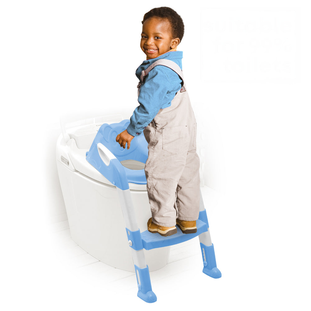 SQ Professional Plastic Children's Teddie Toilet Seat Ladder 59cm Blue 5826 / P97451 (Big Parcel Rate)