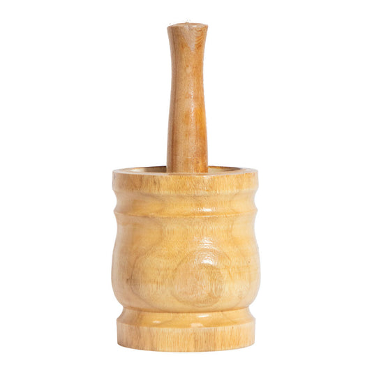 Durane Wooden Mortar & Pestle Medium 13 x 15cm Light Wood 5922