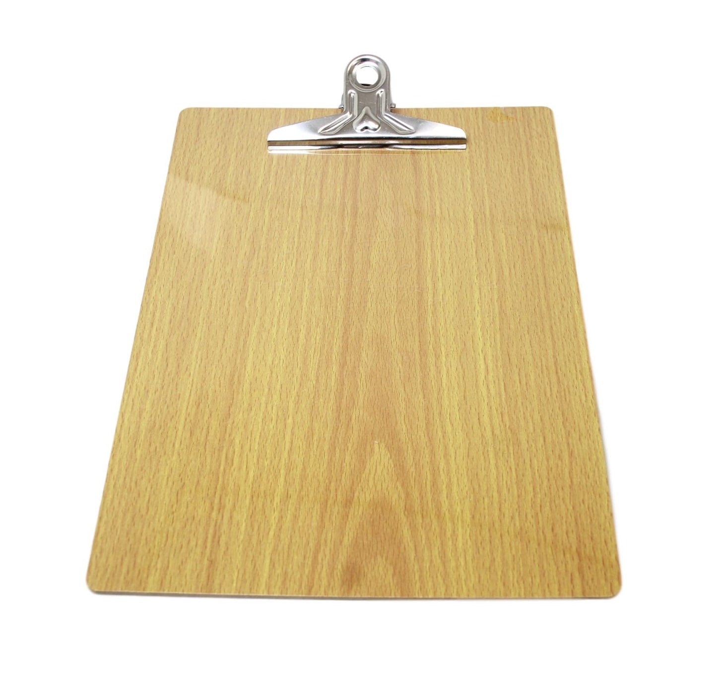 A4 Wooden Paper Menu Clipboard School Office Chrome Clip Wooden Clipboard 5925