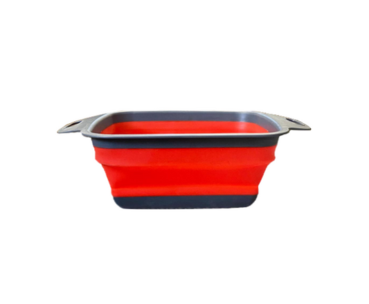 Collapsible Silicone Colander Strainer 23 x 18 x 8cm Assorted Colours 6054