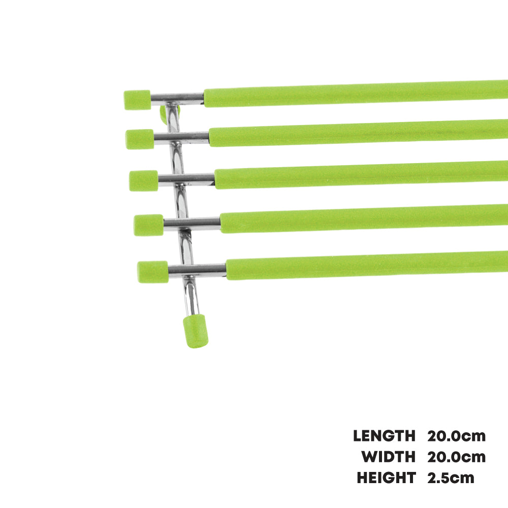 SQ Pro Elite Stainless Steel and Silicone Pan Trivet 20 x 21 cm Green 6226 (Parcel Rate)