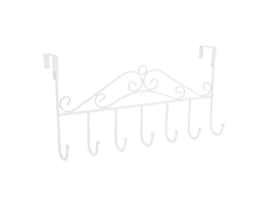 Metal Coat Hook Door Hanger Rack 40 x 21 cm Assorted Colours 6870 (Parcel Rate)