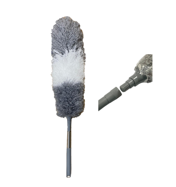 Extendable Grey / White Duster 65cm / 1.25m 6970