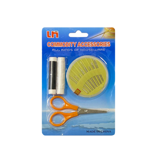 Sewing Kit Needle Set with Thread and Scissors 7096 (Parcel Rate)