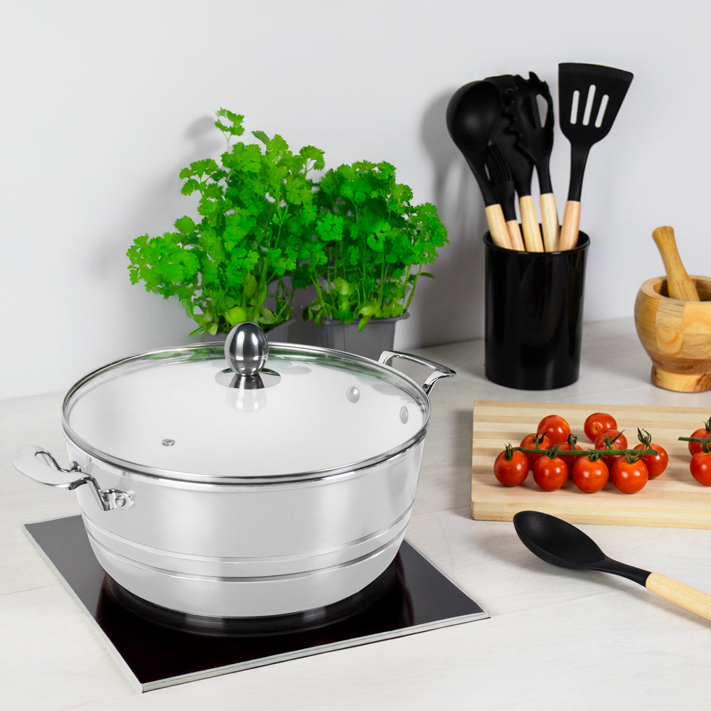 SQ Professional Seramiq Mianra Diecast Stockpot Set of 5 Quartz 7202 (Big Parcel Rate)