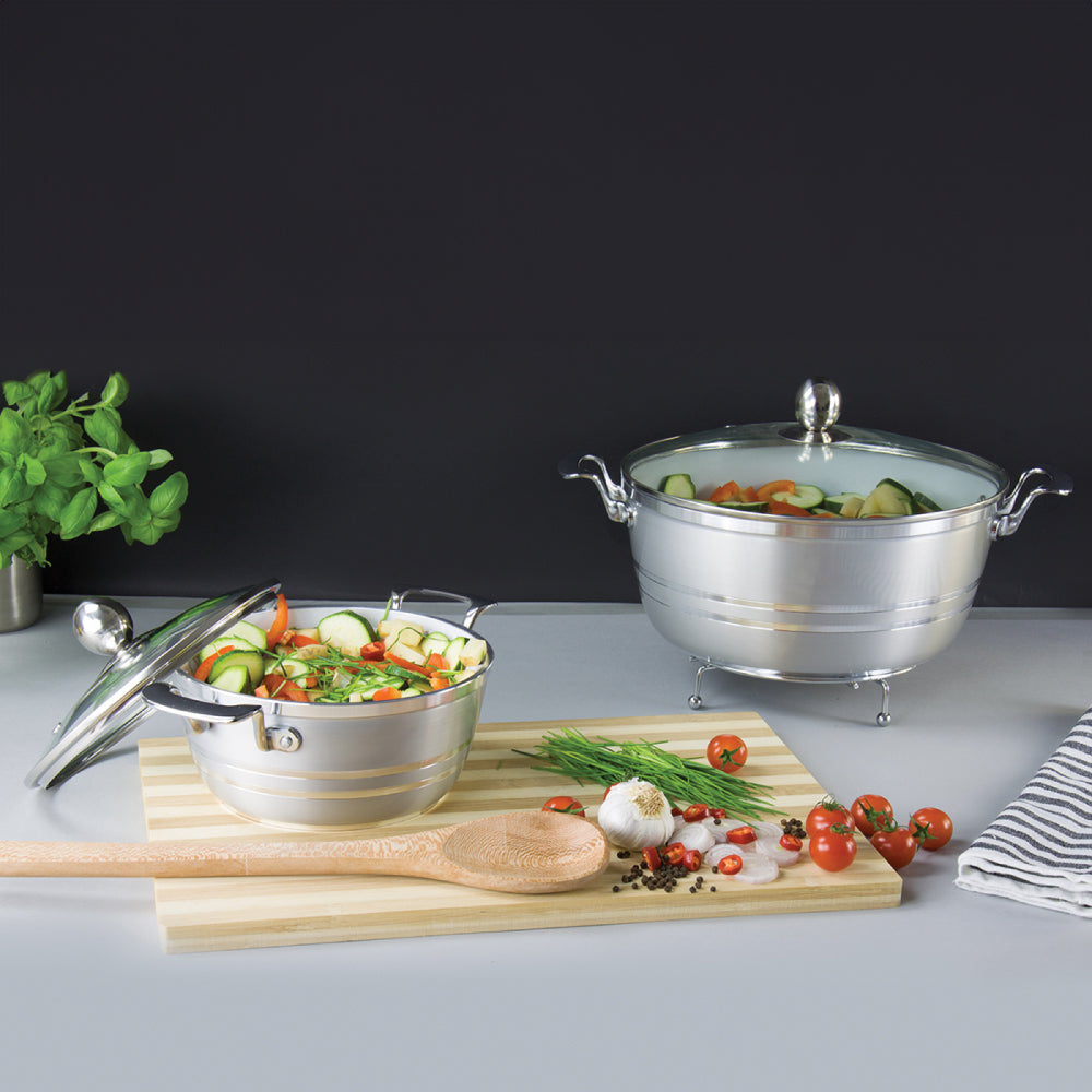 SQ Professional Seramiq Mianra Diecast Stockpot Set of 5 Quartz 7202 (Big Parcel Rate)