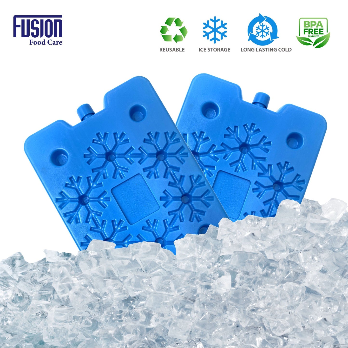 Freezer Ice Pack Block 24 x 15 x 1.3cm Pack of 4 Assorted Colours 7329 (Parcel Rate)