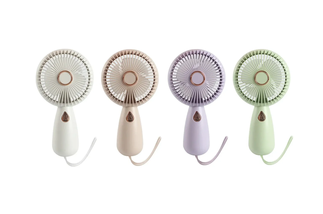 Mini Hand Fan with Strap 16cm USB Rechargeable Assorted Colours SKU 7411