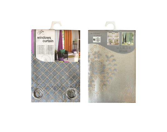 Room Fabric Window Curtain European Style Rose Design 140 x 240 cm Assorted Colours 7703