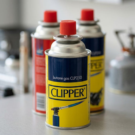 Clipper 400ml Butane Gas Canister, 20x7x7cm, 326g – SKU CLP250