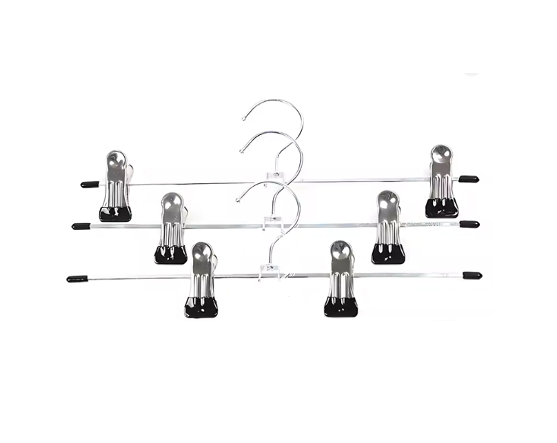 Metal Wardrobe Clothes Trousers Pants Skirt Hanger 28cm Pack of 3 7901 (Parcel Rate)