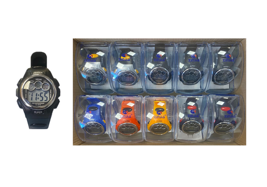 Xinjia Water Resistant Plastic Digital Watch XJ810 Assorted Colours 7913 (Parcel Rate)