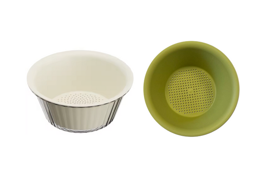 Plastic Round Fruit Washing Basin Bowl with Strainer 16 x 16 x 7cm Assorted Colours 7917 (Parcel Rate)
