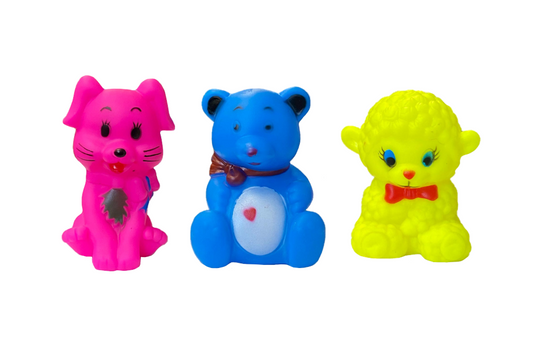 Pet Dog Toy Squeaky Animal 7.5 - 9.5cm Assorted Colours and Designs 7939 (Parcel Rate)