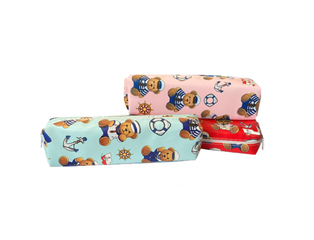 Stationery Pencil Case 19.5 x 5 x 4cm Assorted Designs and Colours 7946 (Parcel Rate)