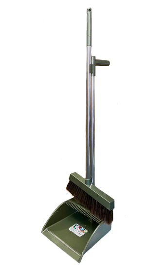 Large and Extra Wide Plastic / Metal Long Handle Dustpan and Brush Set 85 / 96cm Assorted Colours 7972 (Big Parcel Rate)