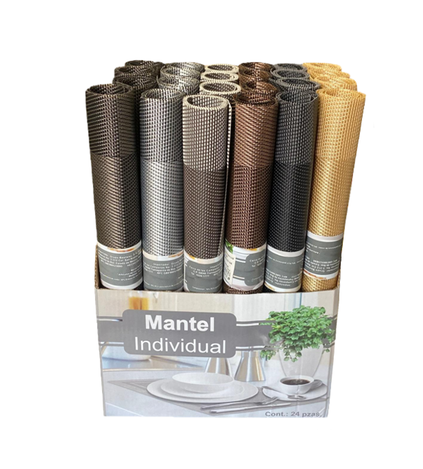 PVC Woven Plastic Dining Placemat 30 x 40cm Assorted Colours 7984 (Parcel Rate)